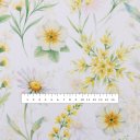 Teflonová látka na ubrusy TF-135 Malované žluto-zelené luční kvítí na bílém - šířka 155 cm - detail 6 - Biante.cz