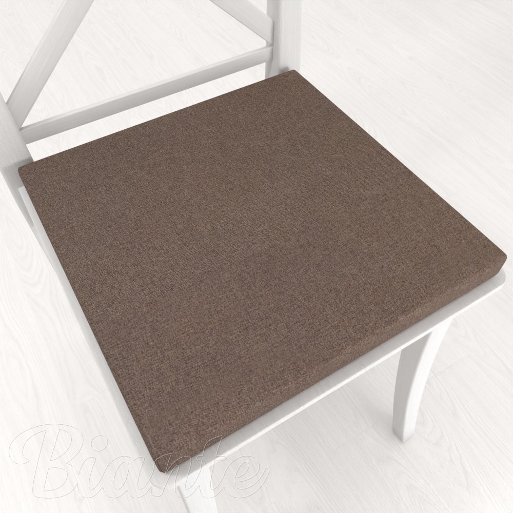 Čtvercový podsedák BKR-504 Hnědý - 38x38x3 cm - Biante.cz