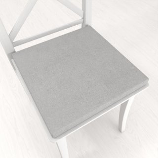 Čtvercový podsedák z imitace broušené kůže Alcantara ALC-020 Světlý béžovošedý - 38x38x3 cm - Biante.cz