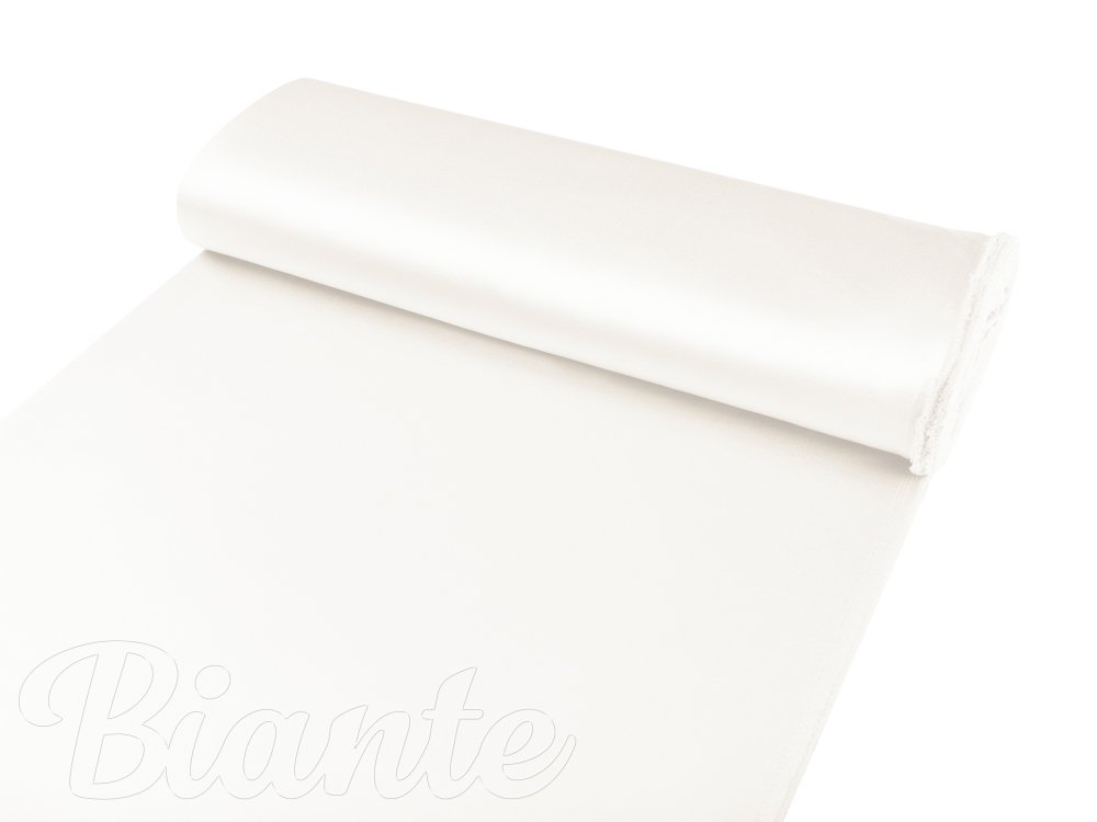 Látka polyesterový satén LUX-L052 Smetanově bílá - šířka 150 cm - detail 3 - Biante.cz Látka polyesterový satén LUX-L052 Smetanově bílá - šířka 150 cm - detail 3 - Biante.cz