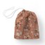 Bavlněný pytlík/sáček na přezůvky Sandra SA-738 Růže a konvalinky na hnědorůžovém - Biante.cz
