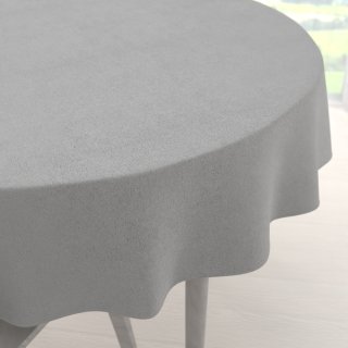 Kulatý ubrus/imitace broušené kůže Alcantara ALC-020 Světlý béžovošedý - Biante.cz