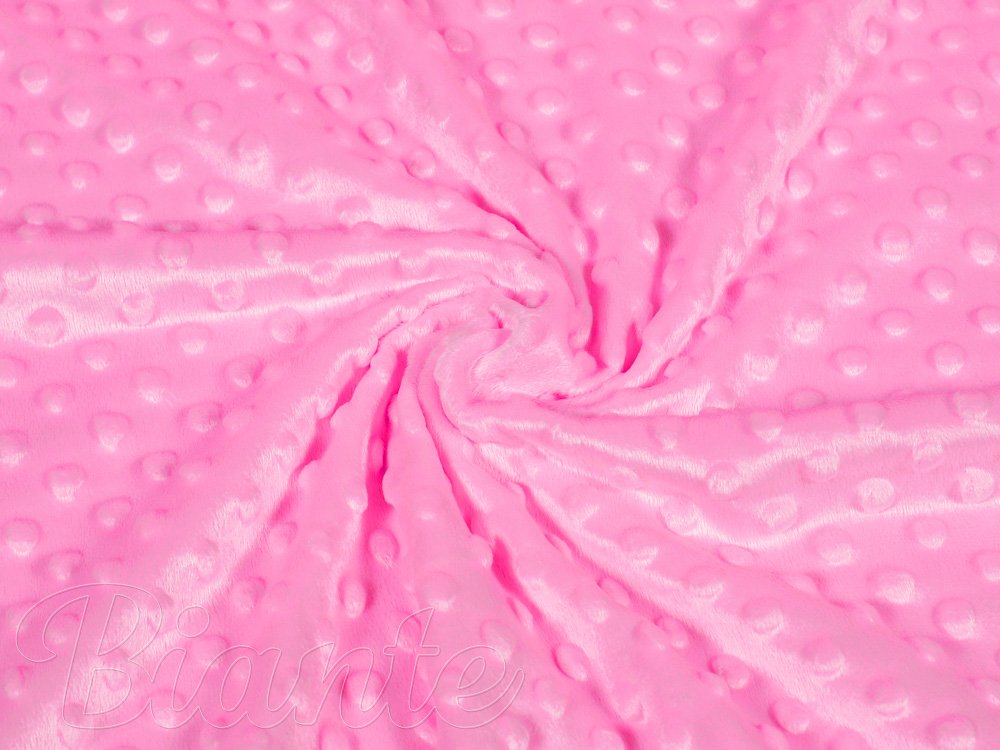 Dětská látka Minky 3D puntíky MKP-012 Sytě růžová - šířka 150 cm - detail 1 - Biante.cz Dětská látka Minky 3D puntíky MKP-012 Sytě růžová - šířka 150 cm - detail 1 - Biante.cz