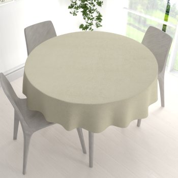 Okrúhly obrus/imitácia brúsenej kože Alcantara ALC-021 Krémový - detail 1 - Biante.sk Okrúhly obrus/imitácia brúsenej kože Alcantara ALC-021 Krémový - detail 1 - Biante.sk