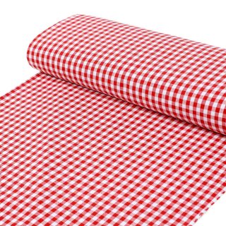 Bavlněná látka Olivia OL-008 Červeno-bílá kostka malá - šířka 150 cm - detail 1 - Biante.cz