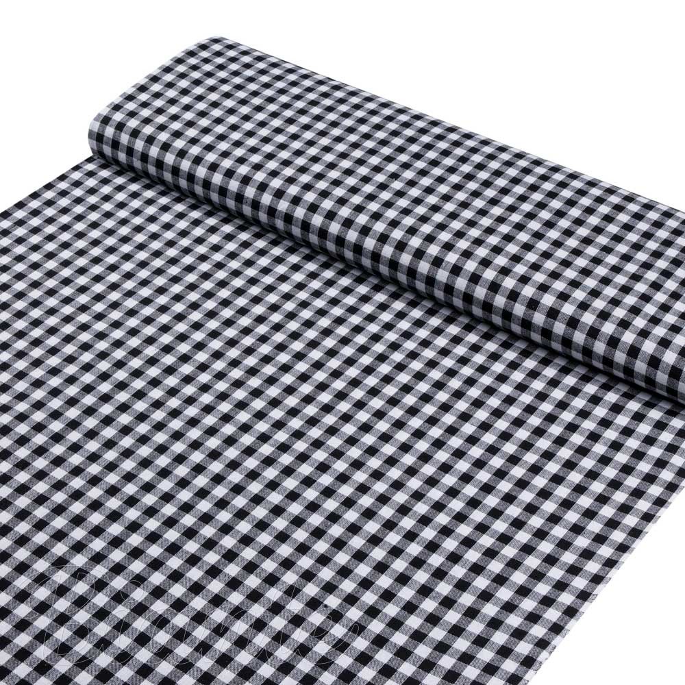 Bavlněná látka Olivia OL-015 Černo-bílá kostka malá - šířka 150 cm - detail 2 - Biante.cz