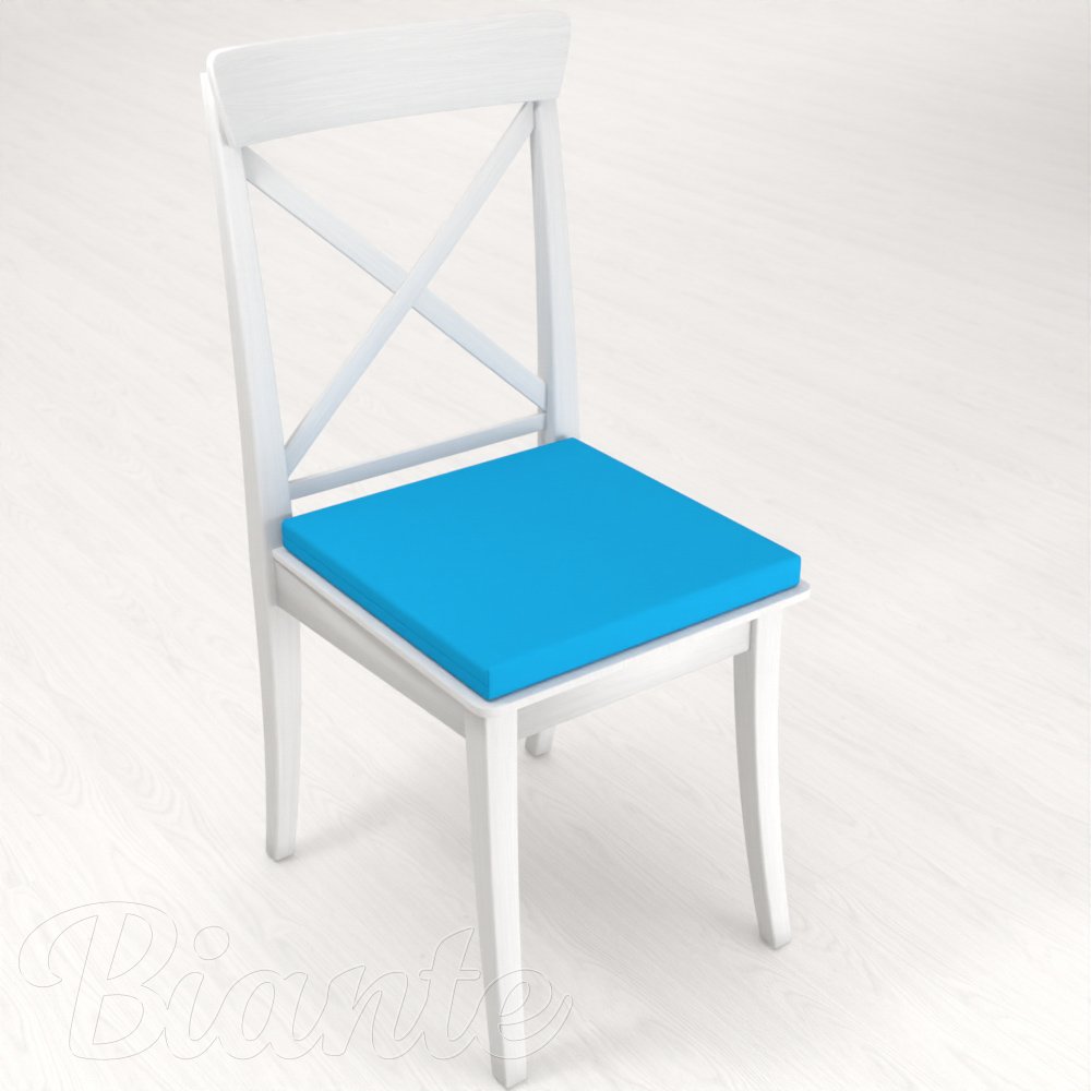 Čtvercový podsedák Rongo RG-073 Modrý - 38x38x3 cm - detail 1 - Biante.cz