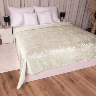 Zamatový prehoz na posteľ Isabela IBL-001 Gold Design krémový - detail 1 - Biante.sk Zamatový prehoz na posteľ Isabela IBL-001 Gold Design krémový - detail 1 - Biante.sk