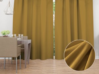 Sametový závěs na míru Velvet Premium SVP-009 Hořčicový - Biante.cz
