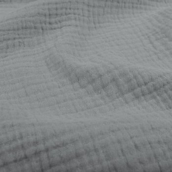 Mušelín dvojitá gázovina MSN-062 Šedá - metráž šířka 140 cm - detail 1 - Biante.cz