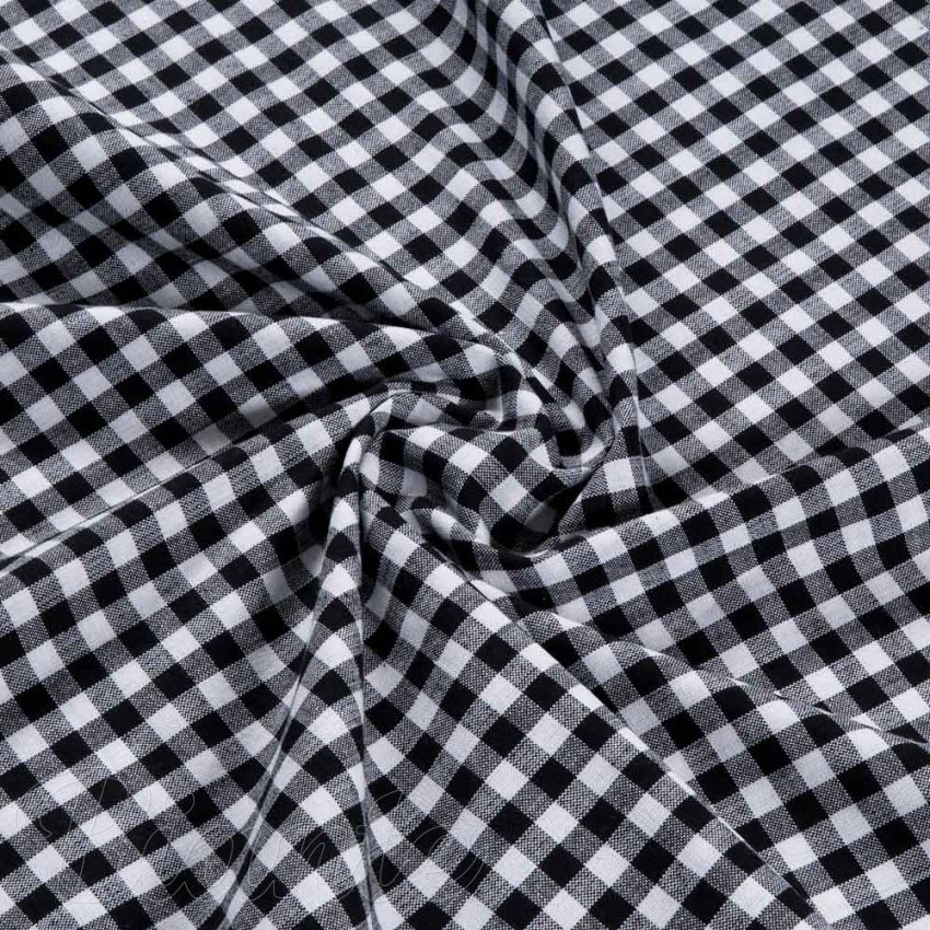 Bavlnená látka Olivia OL-015 Čierno-biela kocka malá - šírka 150 cm - detail 1 - Biante.sk