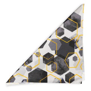 Bavlnená šatka Sandra SA-568 Sivo-modrofialové mramorové hexagóny na bielom - detail 1 - Biante.sk Bavlnená šatka Sandra SA-568 Sivo-modrofialové mramorové hexagóny na bielom - detail 1 - Biante.sk