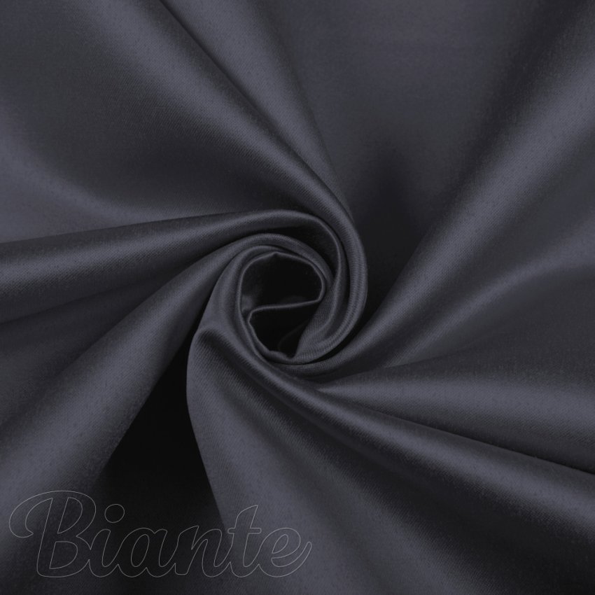 Látka polyesterový satén LUX-056 Antracitově šedá - šířka 150 cm - detail 1 - Biante.cz