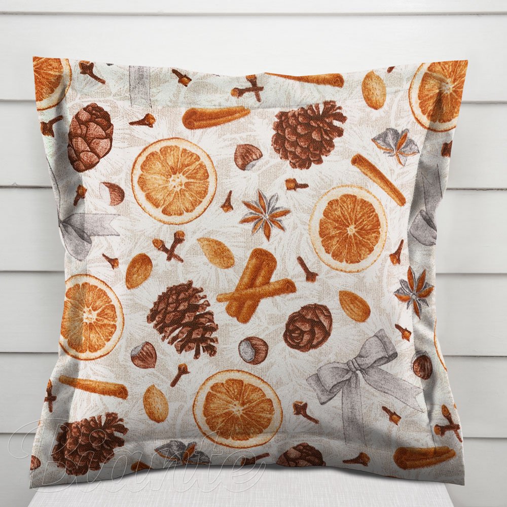 Dekorační povlak na polštář s lemem Leona LN-171 Vůně podzimu - Biante.cz