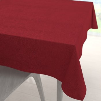 Čtvercový ubrus/imitace broušené kůže Alcantara ALC-018 Vínově červený - Biante.cz
