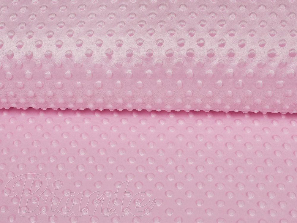 Dětská látka Minky 3D puntíky MKP-049 Světle fialovorůžová - šířka 150 cm - detail 4 - Biante.cz