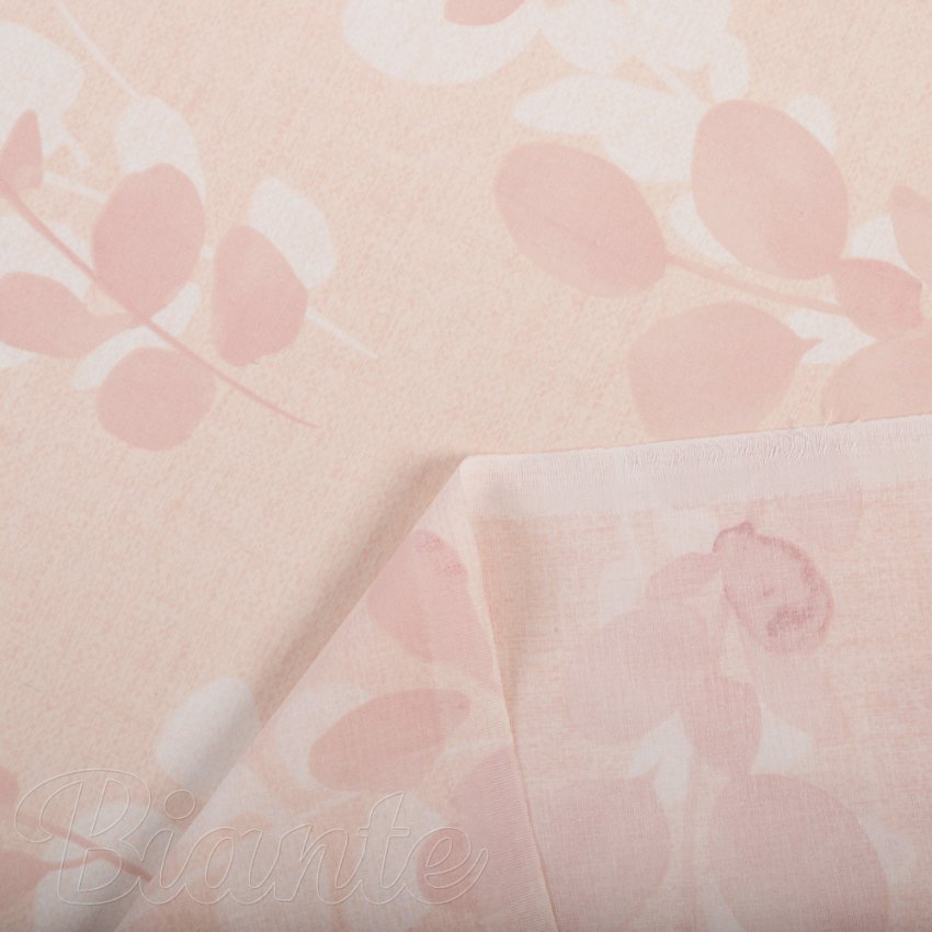 Bavlnená látka/plátno Sandra SA-682 Eukalyptové listy na pastelovo ružovom - šírka 145 cm - detail 4 - Biante.sk