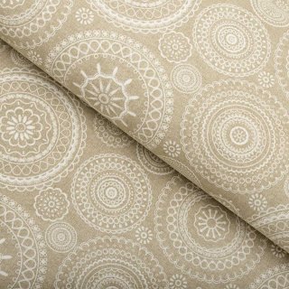 Dekoračná látka Leona LN-170 Biele mandaly na režnom - šírka 140 cm a 280 cm - Biante.sk Dekoračná látka Leona LN-170 Biele mandaly na režnom - šírka 140 cm a 280 cm - Biante.sk