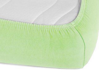 Jersey napínacie prestieradlo na vysoký matrac JR-018 Pastelovo zelené - detail 1 - Biante.sk Jersey napínacie prestieradlo na vysoký matrac JR-018 Pastelovo zelené - detail 1 - Biante.sk