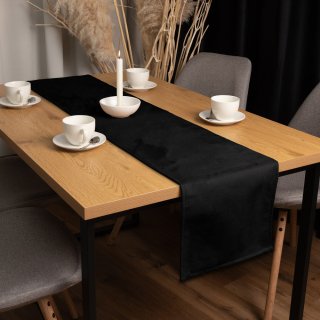 Běhoun na stůl/imitace broušené kůže Alcantara ALC-012 Černý - detail 1 - Biante.cz Běhoun na stůl/imitace broušené kůže Alcantara ALC-012 Černý - detail 1 - Biante.cz