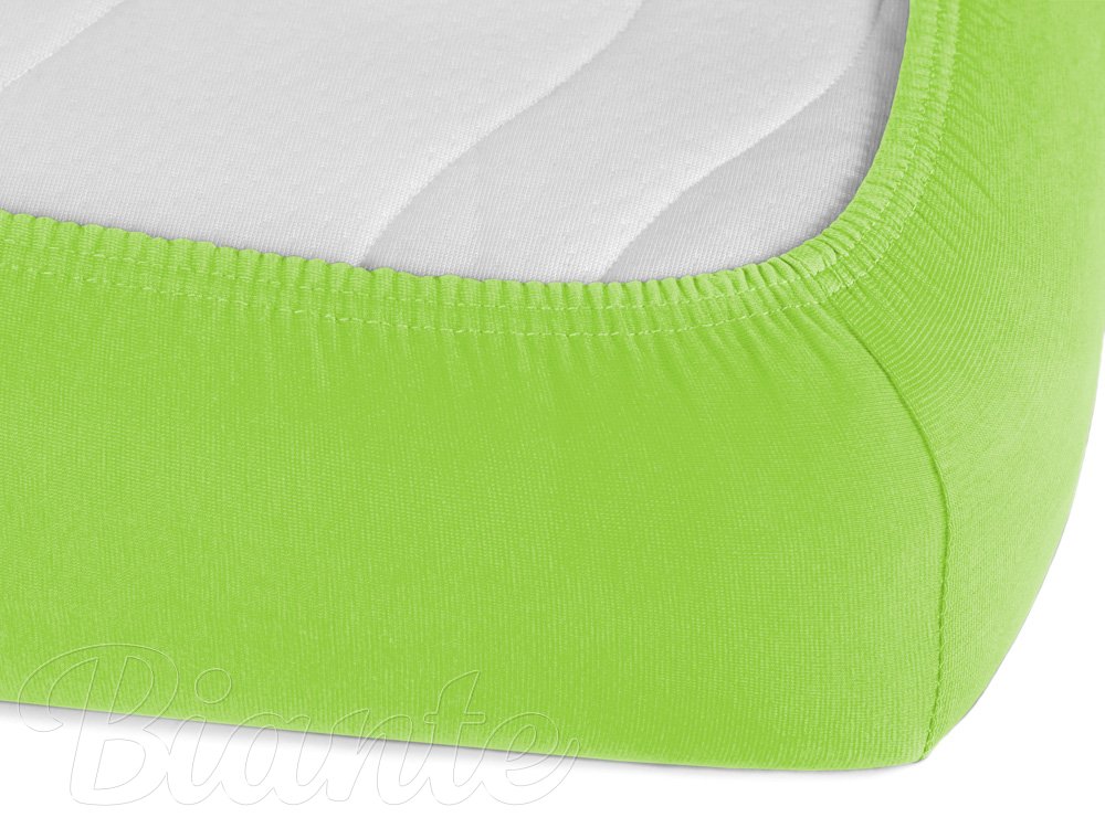Jersey napínací prostěradlo JR-019 Zářivě zelené - detail 1 - Biante.cz