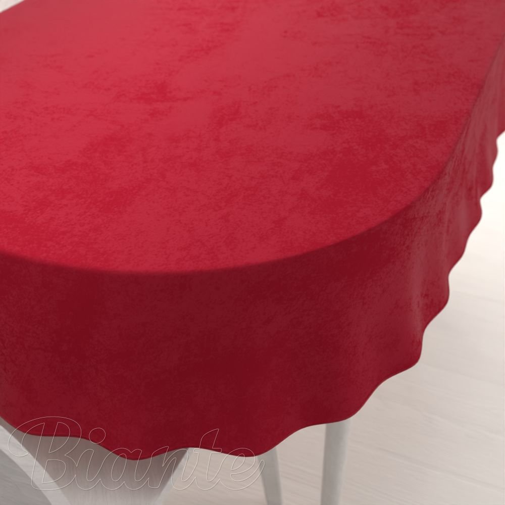 Sametový oválný ubrus Velvet Premium SVP-038 Sytě červený - Biante.cz Sametový oválný ubrus Velvet Premium SVP-038 Sytě červený - Biante.cz