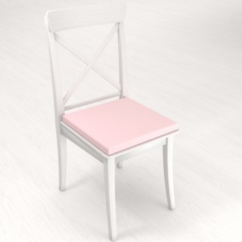 Čtvercový podsedák Rongo RG-062 Cukrově růžový - 38x38x3 cm - detail 1 - Biante.cz
