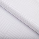 Dekorační látka Monako PM-124 Pruhovaná šachovnice bílá - šířka 320 cm - Biante.cz
