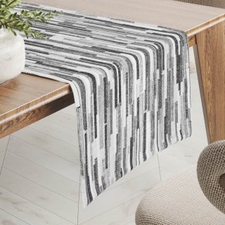 Dekorační běhoun na stůl Leona LN-175 Šedo-černé proužky - Biante.cz Dekorační běhoun na stůl Leona LN-175 Šedo-černé proužky - Biante.cz