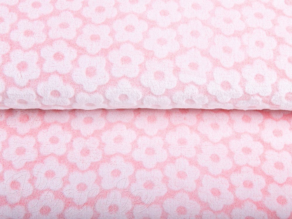 Mikroplyšová deka MIP-027 Světle růžové květy - detail 3 - Biante.cz