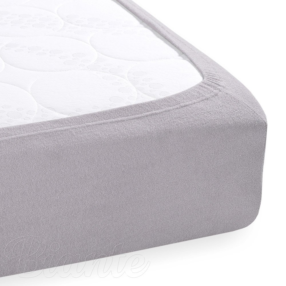 Dětské froté napínací prostěradlo do postýlky FR-028 Světle šedé - detail 2 - Biante.cz