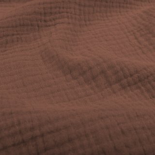 Mušelín dvojitá gázovina MSN-075 Hnedá - metráž šírka 140 cm - detail 1 - Biante.sk