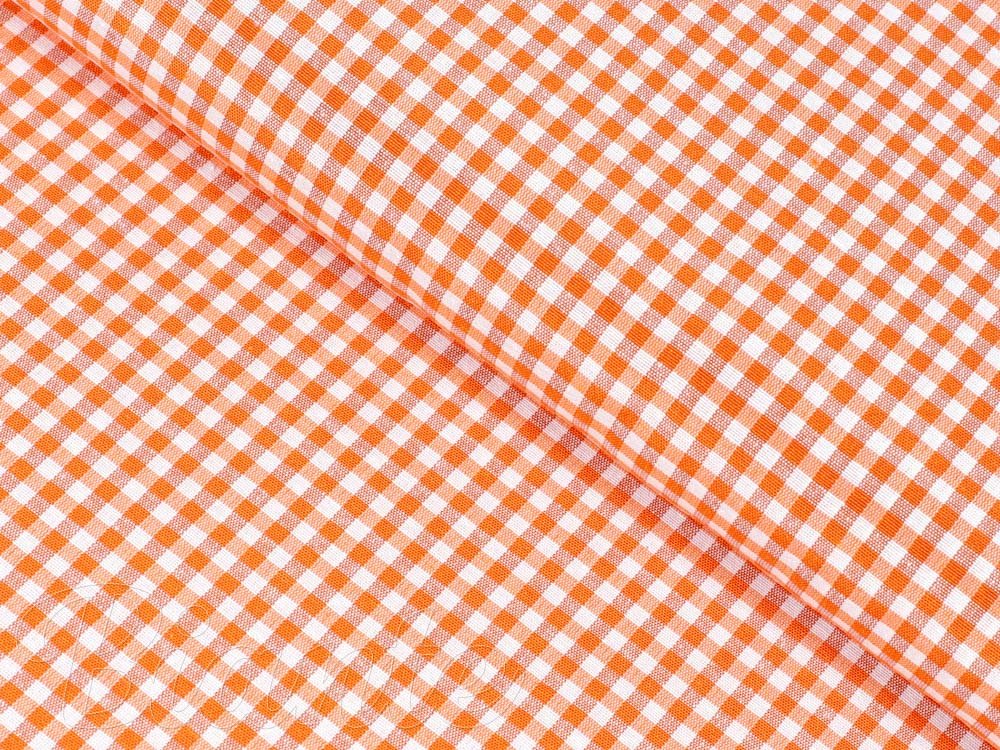 Dekorační látka Rebeka RE-006 Oranžovo-bílá kostka malá - šířka 140 cm - Biante.cz Dekorační látka Rebeka RE-006 Oranžovo-bílá kostka malá - šířka 140 cm - Biante.cz