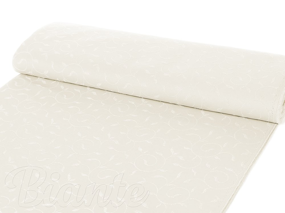 Teflonová látka na ubrusy TF-026 Pnoucí lístky - smetanová - šířka 160 cm - detail 2 - Biante.cz
