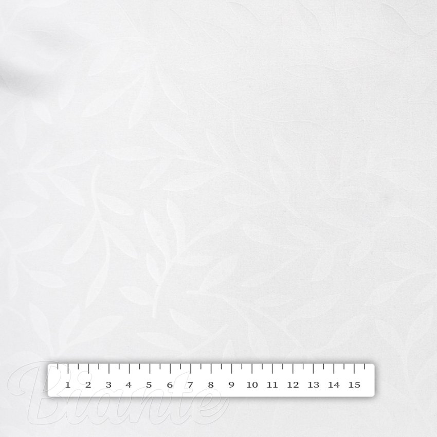 Dekorační látka Sofia SF-001 Bílé vyrážené větvičky s lístky - šířka 160 cm a 220 cm - detail 4 - Biante.cz