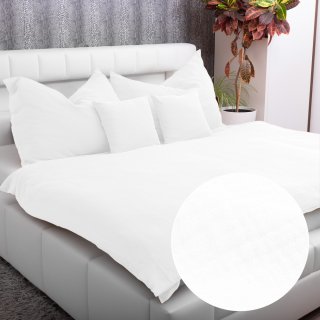 Mušelínové ložní povlečení Nature MSN-079 Snehově bílé - Biante.cz