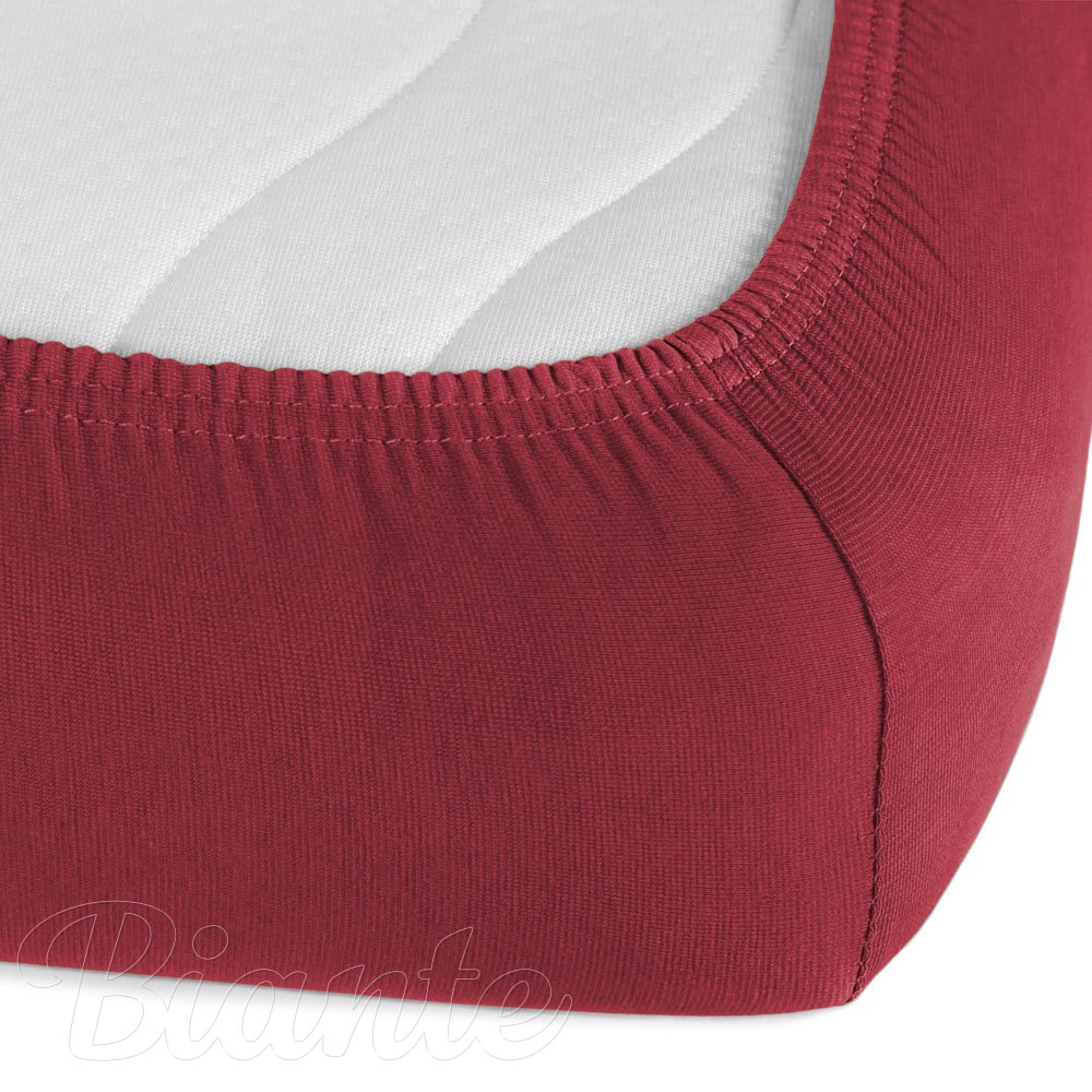 Jersey napínací prostěradlo JR-010 Vínové - detail 1 - Biante.cz