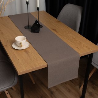 Dekorační běhoun na stůl BKR-504 Hnědý - detail 1 - Biante.cz