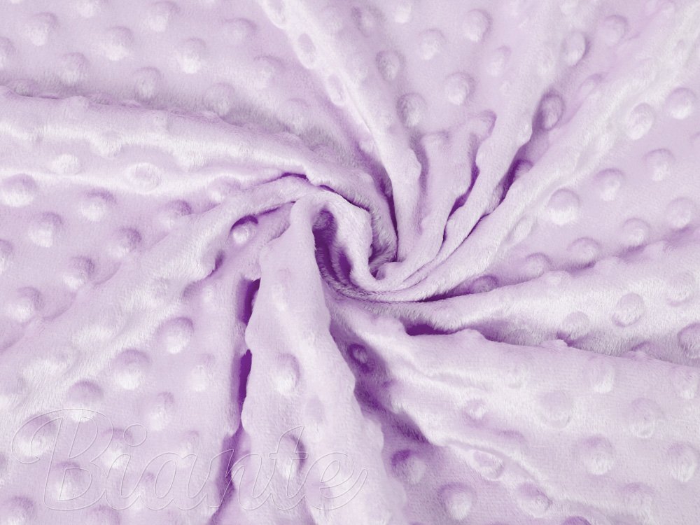 Dětská látka Minky 3D puntíky MKP-002 Fialová lila - šířka 150 cm - detail 1 - Biante.cz Dětská látka Minky 3D puntíky MKP-002 Fialová lila - šířka 150 cm - detail 1 - Biante.cz