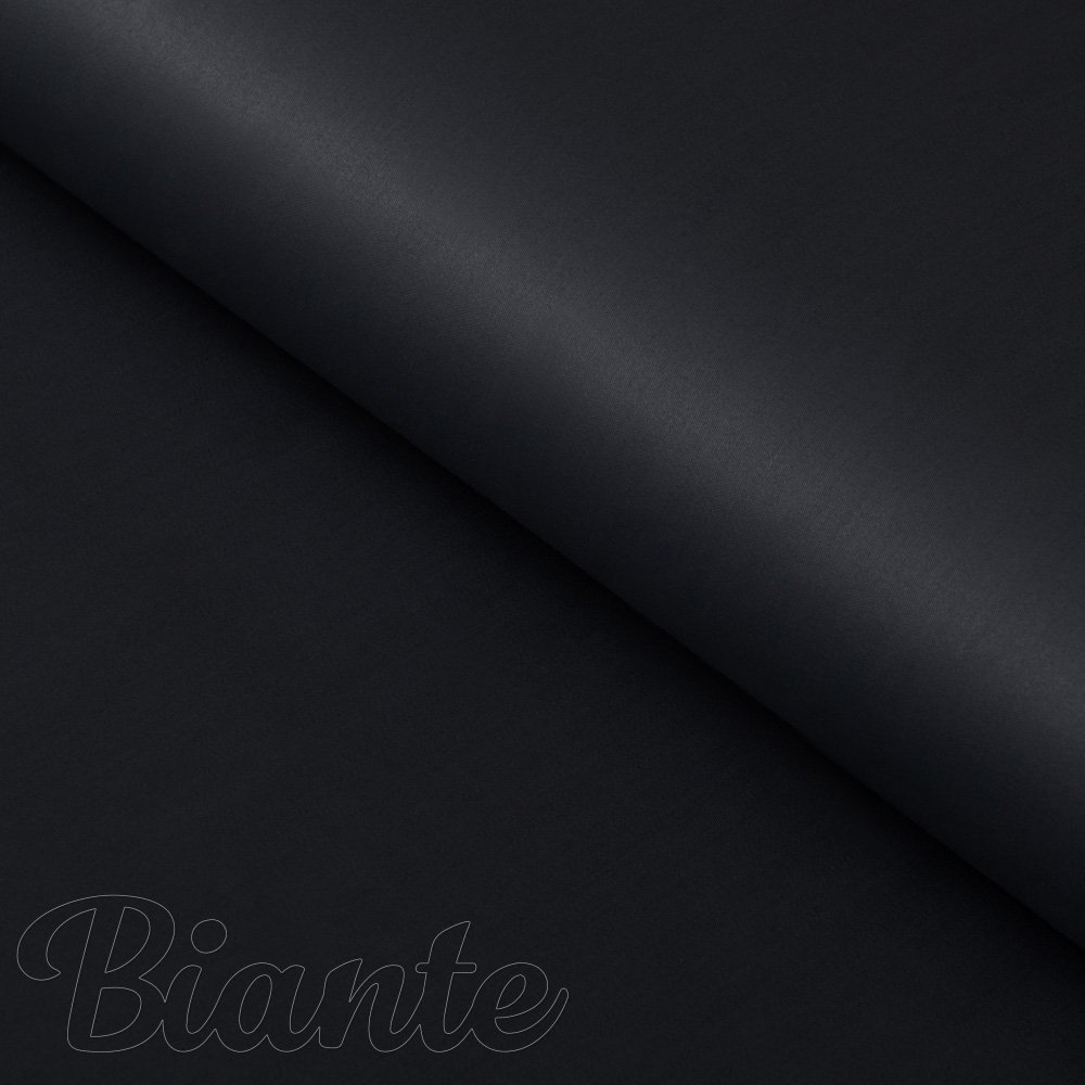 Látka bavlněný satén ST-006 Černá - šířka 280 cm - Biante.cz