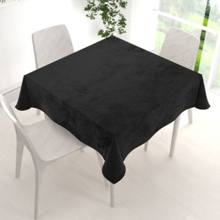 Sametový čtvercový ubrus Velvet Premium SVP-023 Černý - detail 1 - Biante.cz Sametový čtvercový ubrus Velvet Premium SVP-023 Černý - detail 1 - Biante.cz