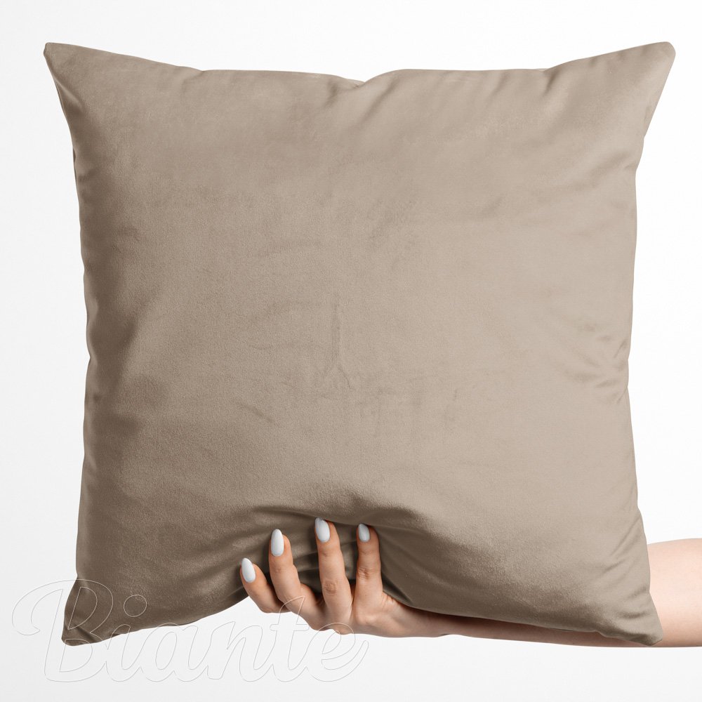 Zamatová obliečka na vankúš Velvet Prémium SVP-042 Béžovohnedá - Biante.sk