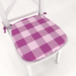Oblý bavlnený podsedák Olivia OL-021 Fialová kocka veľká - 39x37x3 cm - Biante.sk