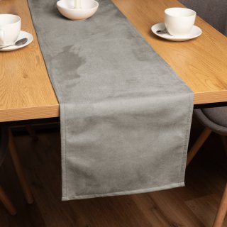 Běhoun na stůl/imitace broušené kůže Alcantara ALC-014 Světle šedý - Biante.cz Běhoun na stůl/imitace broušené kůže Alcantara ALC-014 Světle šedý - Biante.cz