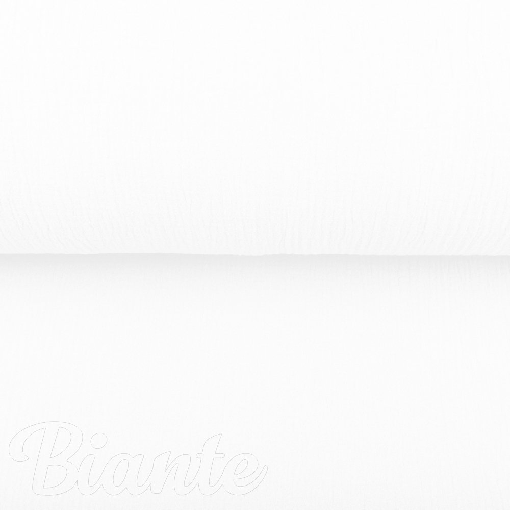 Mušelín dvojitá gázovina MSN-079 Snehově bílá - metráž šířka 140 cm - detail 5 - Biante.cz