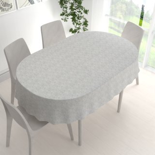 Dekorační oválný ubrus PML-118 Šedá režná - detail 1 - Biante.cz Dekorační oválný ubrus PML-118 Šedá režná - detail 1 - Biante.cz