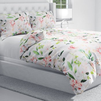 Bavlněné ložní povlečení Sandra SA-432 Ptáci mezi květy - detail 1 - Biante.cz