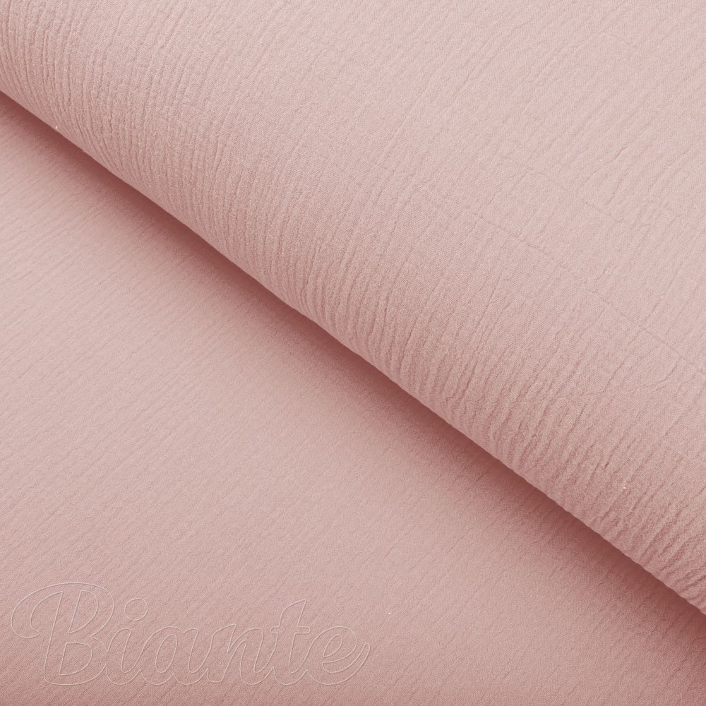 Mušelín dvojitá gázovina MSN-072 Pastelově starorůžová - metráž šířka 140 cm - detail 4 - Biante.cz