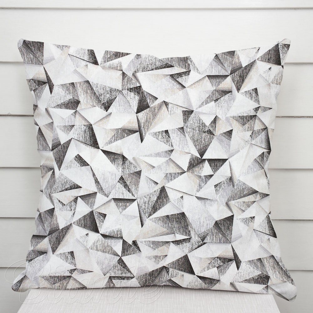 Dekorační povlak na polštář Porto PRT-008 Šedo-béžové krystaly - Biante.cz