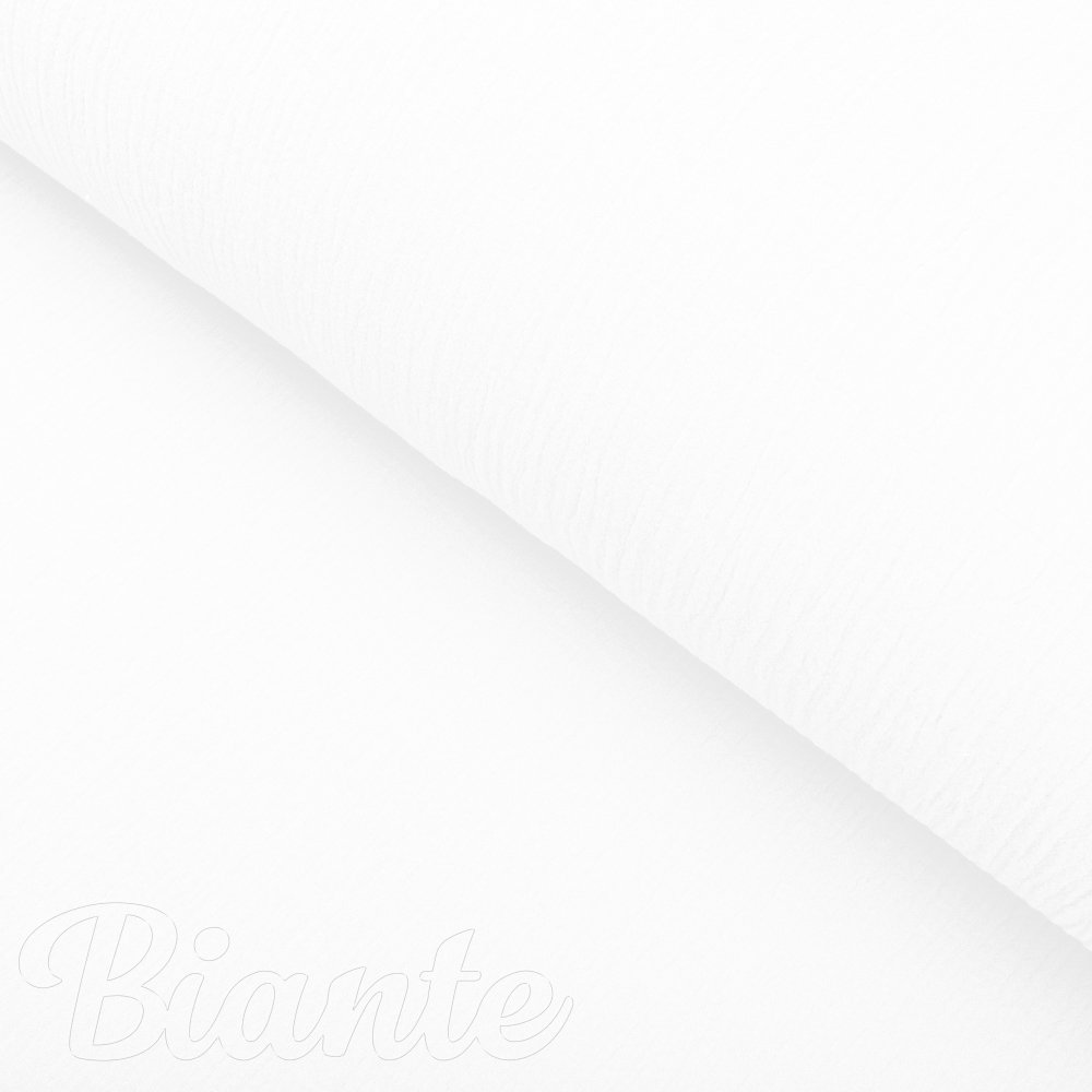 Mušelín dvojitá gázovina MSN-079 Snehově bílá - metráž šířka 140 cm - detail 4 - Biante.cz